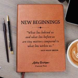 New Beginnings Journal Going Away gift for Coworker - Personalized Gift for Boss Leaving - New Job Gift, Retirement Farewell Present