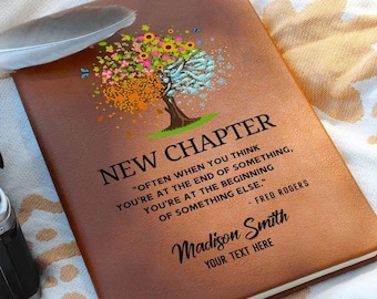 New Chapter Custom going away gift for coworker - Personalized Gift Boss Leaving - New Job Gift, Retirement Farewell - FREE Printable Cards