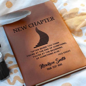 New Chapter Custom going away gift for coworker - Personalized Gift for Boss Leaving - New Job Gift, Retirement Farewell Present