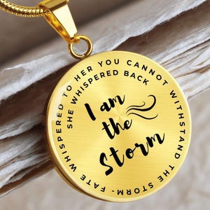 I am the Storm Necklace Personalized Gift Cancer Survivor