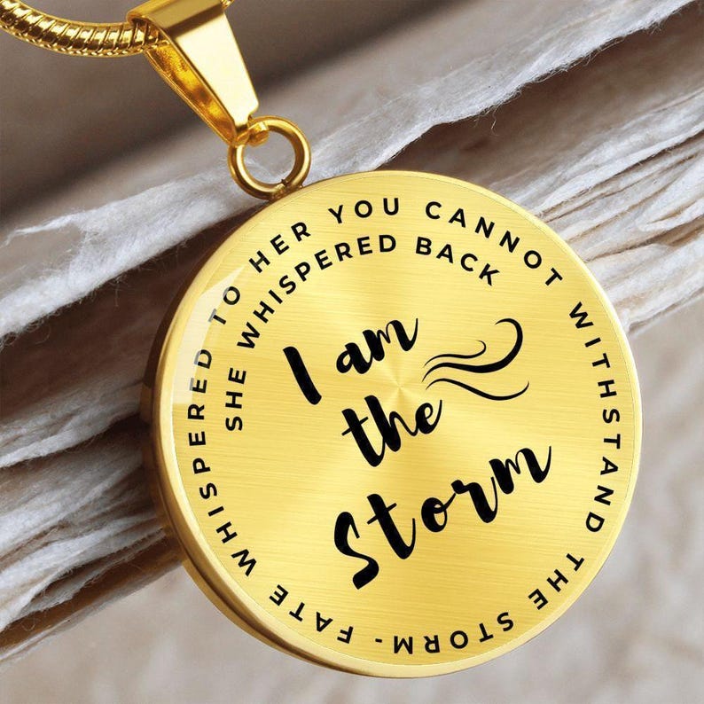 I am the Storm Necklace Personalized Gift Cancer Survivor