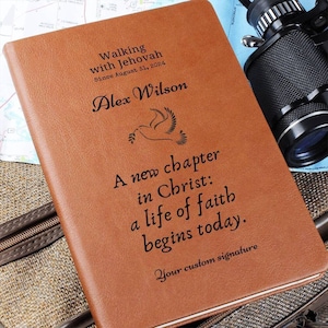 Bautismo de TJ para hermanas, regalos para bautismo de adultos, diario de oración personalizado, cuaderno devocional de estudio bíblico, nuevo diario bíblico de testigos de Jehová imagen 8
