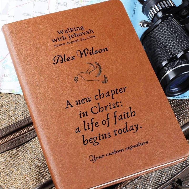 Bautismo de TJ para hermanas, regalos para bautismo de adultos, diario de oración personalizado, cuaderno devocional de estudio bíblico, nuevo diario bíblico de testigos de Jehová imagen 8