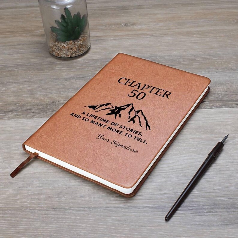 Geschenkidee zum 50. Geburtstag für Männer, personalisiertes Notizbuch, Geschenk für ihn, Geburtstagsgeschenk für Kollegen, Geschenk zum 50. Geburtstag für Männer, inspirierendes Geschenk Bild 9