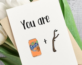You are fantastic Card | Fanta stick | ~5x7" | Congratulations Card | Valentine's Card Coworker | Promotion Card