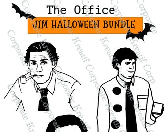 Jim Halloween Digital Bundle | The Office | svg, png, dxf | Bookface, Popeye, Three Hole Punch