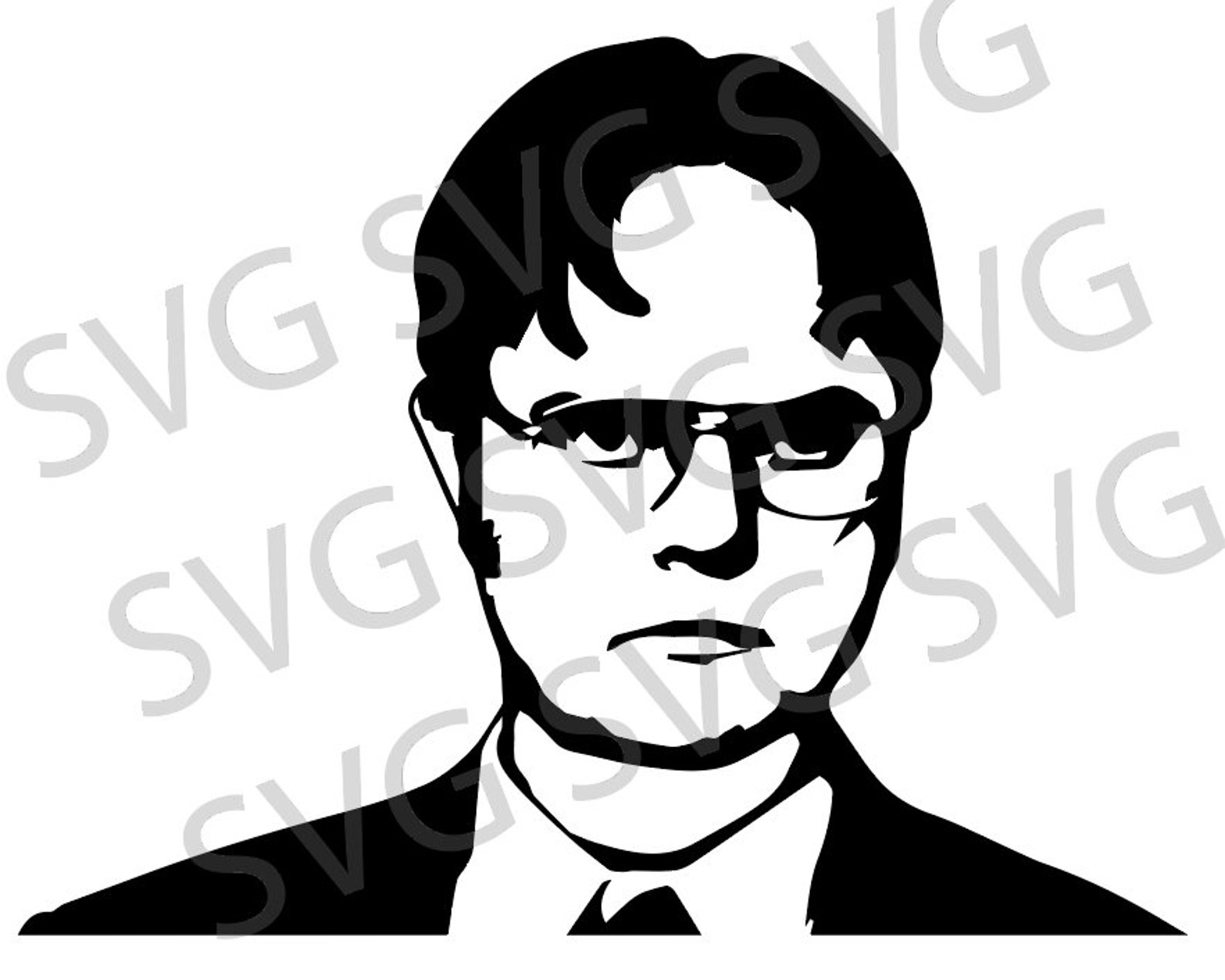 Dwight Vector Dwight Schrute SVG | the Office |svg - Dxf - Png Bundle | Svg Designs ...