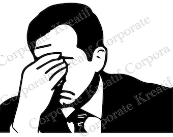 Michael Scott Facepalm SVG | Das Büro | svg - png - dxf - jpg - eps Bundle | Cricut Design | Sofort Download