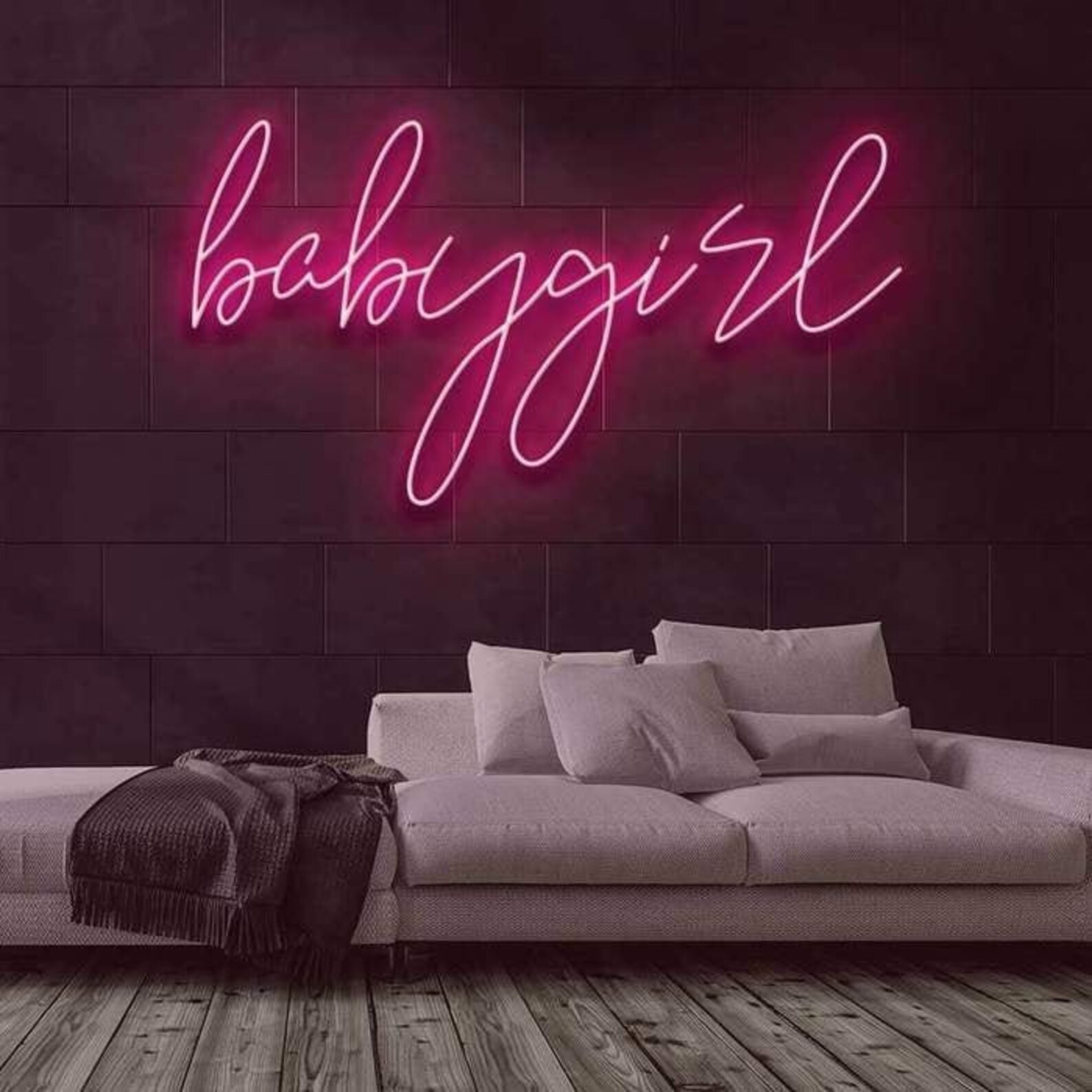 Baby Girl Neon Sign LED Neon Sign Neon Wall Art Neon Etsy