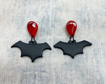 Halloween Bat Earrings