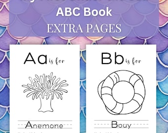 Pagine extra per il primo libro ABC del bambino / libro ABC dell'oceano / libro ABC per baby shower / libro degli ospiti per baby shower / libro dell'alfabeto / nautico