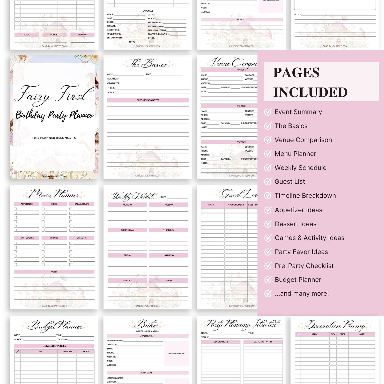 Fairy First Birthday Party Planner | Party Planner | Event Planner ...