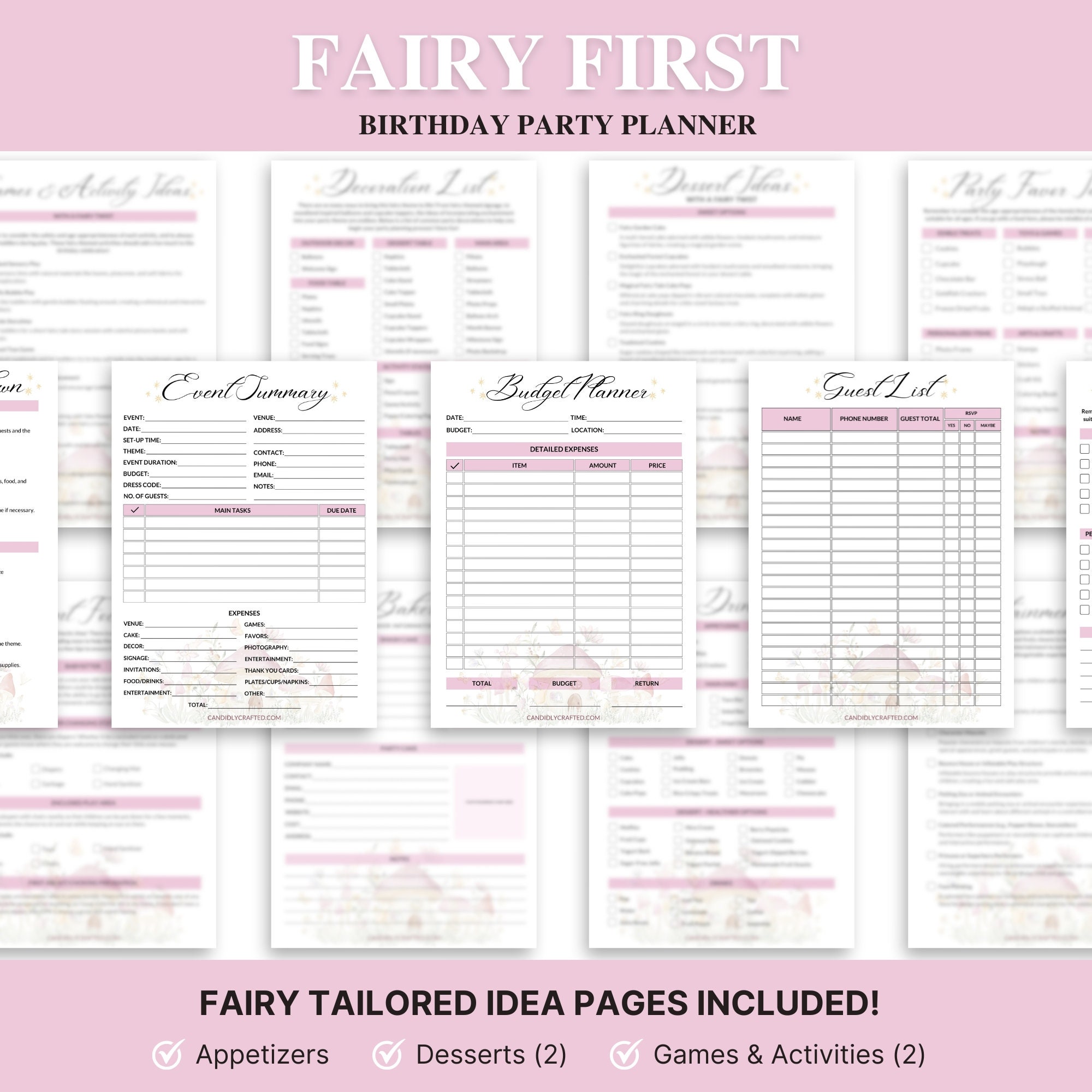 Fairy First Birthday Party Planner | Party Planner | Event Planner ...