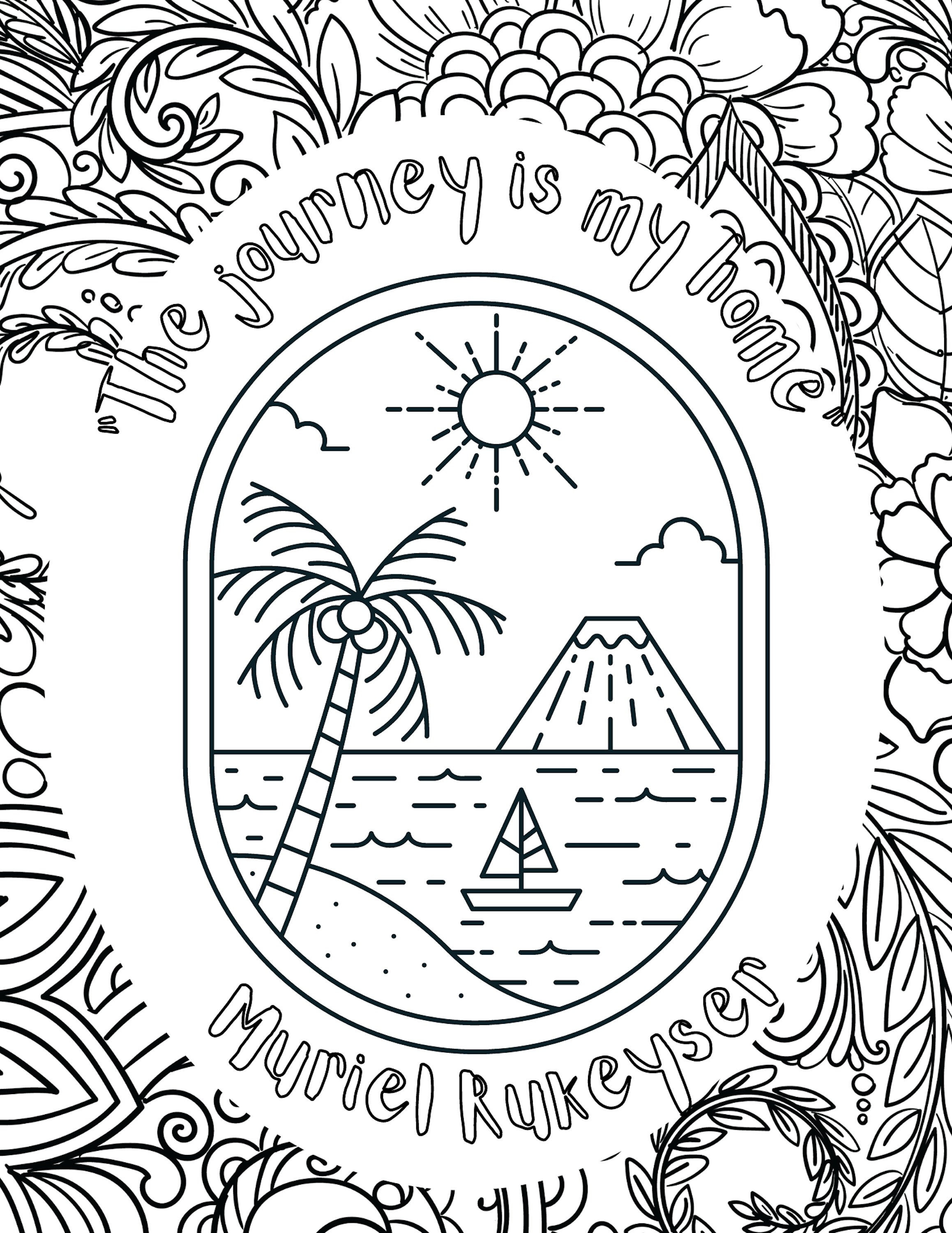 colouring pages travel