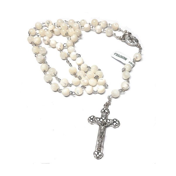 Real mother-of-pearl rosary mm6