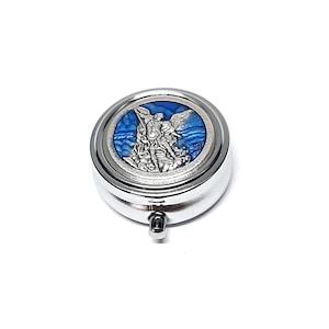 Rosary and rosary holder box, Saint Michael the Archangel, 4 cm