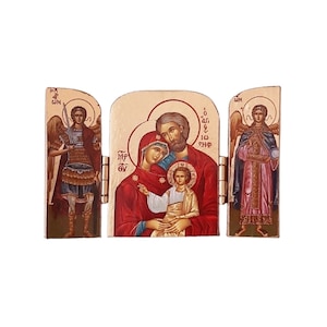 Holy Icon triptych Holy Family