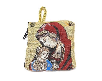 Rosary pocket, fabric coin purse