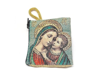 Rosary pocket, fabric coin purse