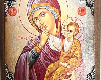 Madonna wooden icon