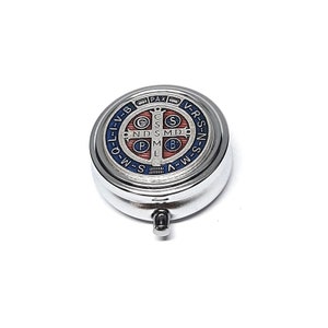 Rosary and rosary box, Cross of Saint Benedict, 4 cm