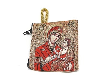 Rosary pocket, fabric coin purse