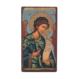 Sacred icon Archangel Michael, 8x15 cm