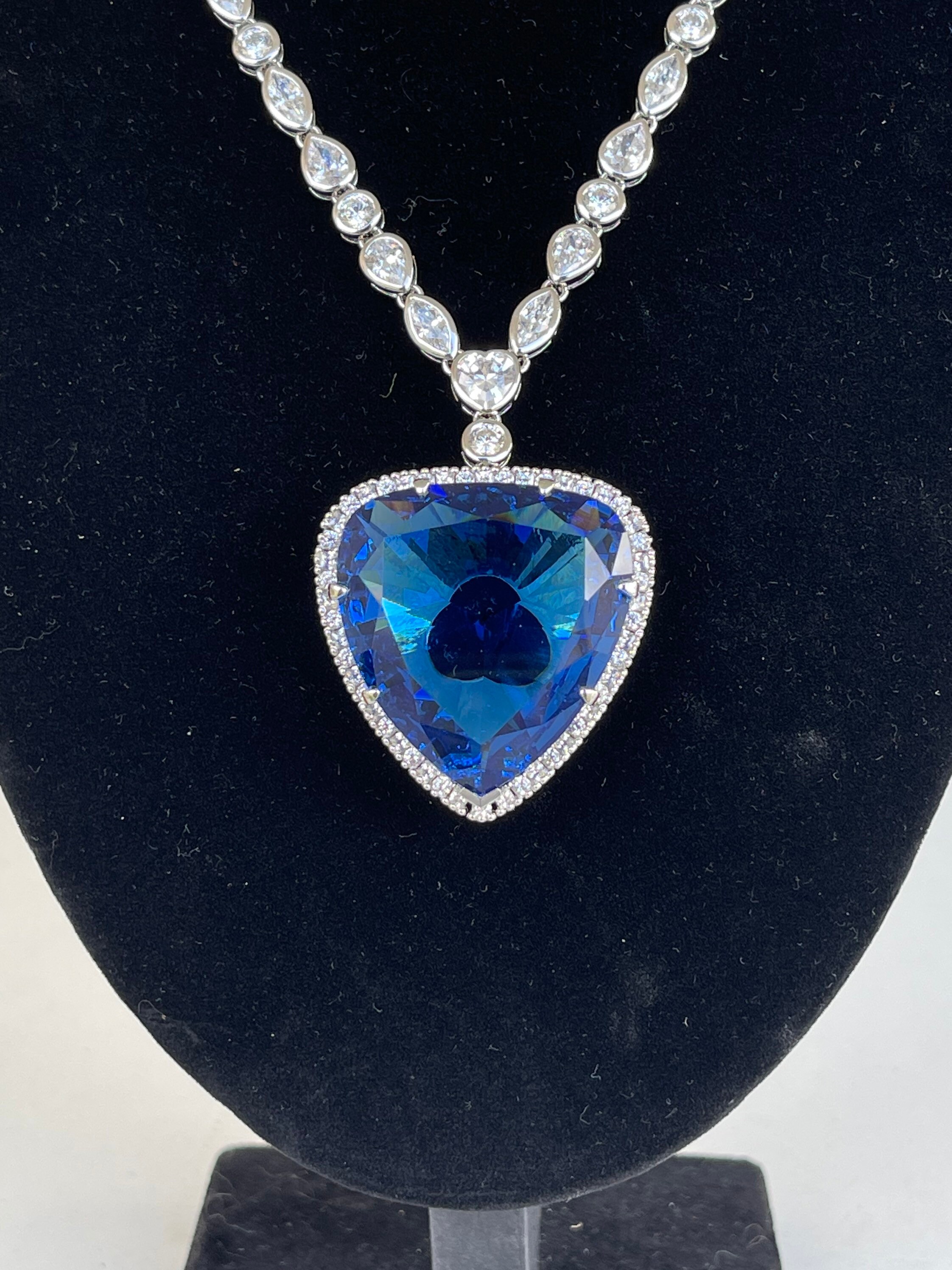 Titanic Heart Of The Ocean Replica Necklace With 925 Sterling Etsy
