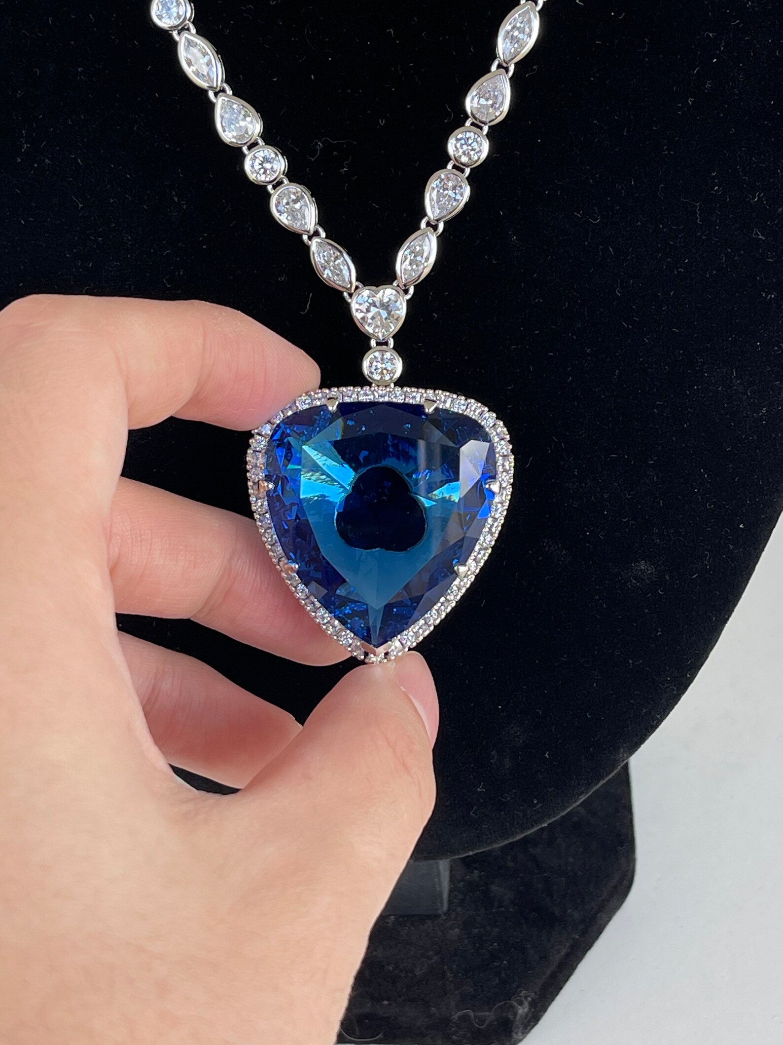 Titanic Heart Of The Ocean Replica Necklace With 925 Sterling Etsy
