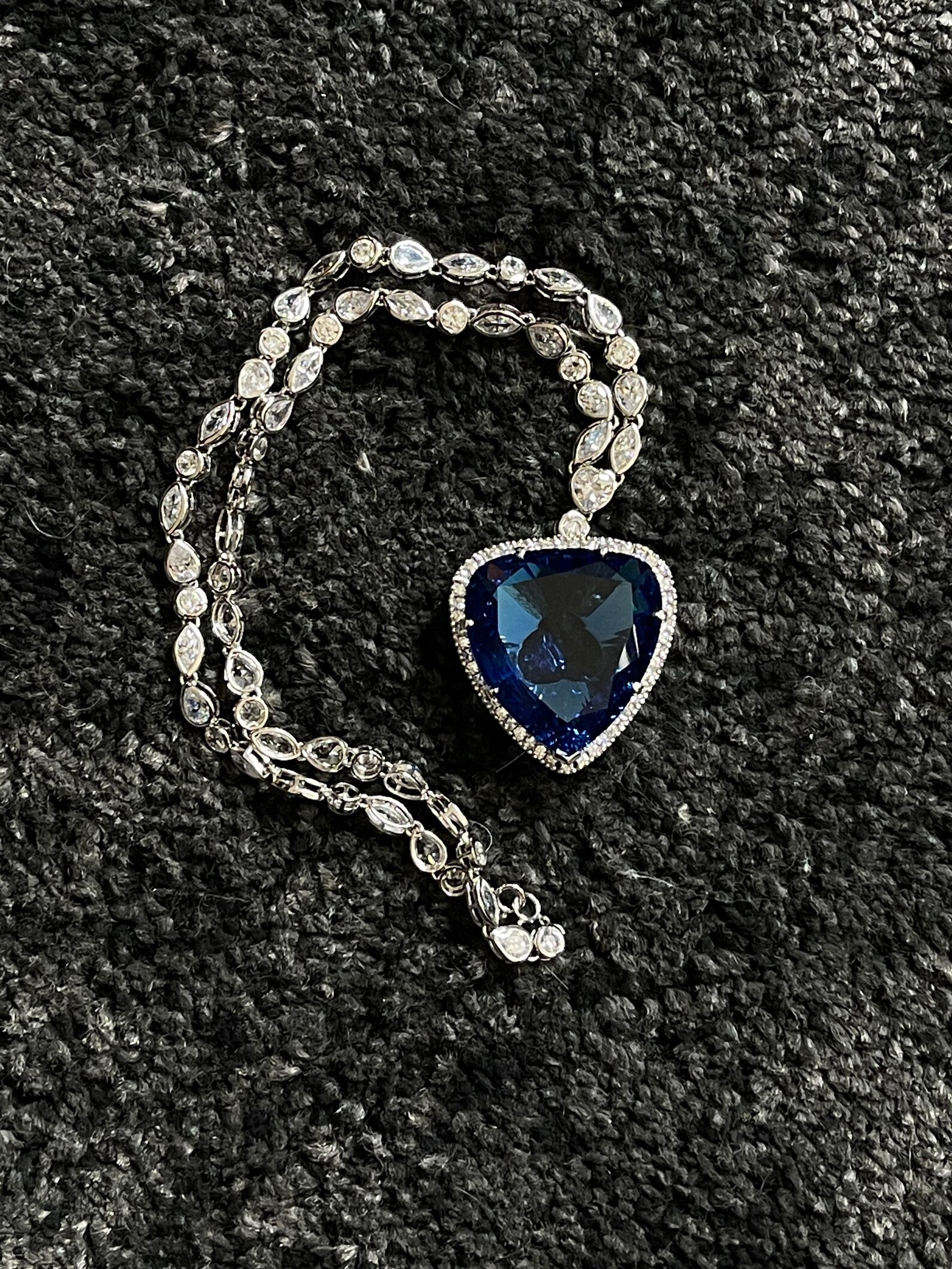 Titanic Heart Of The Ocean Replica Necklace With 925 Sterling Etsy