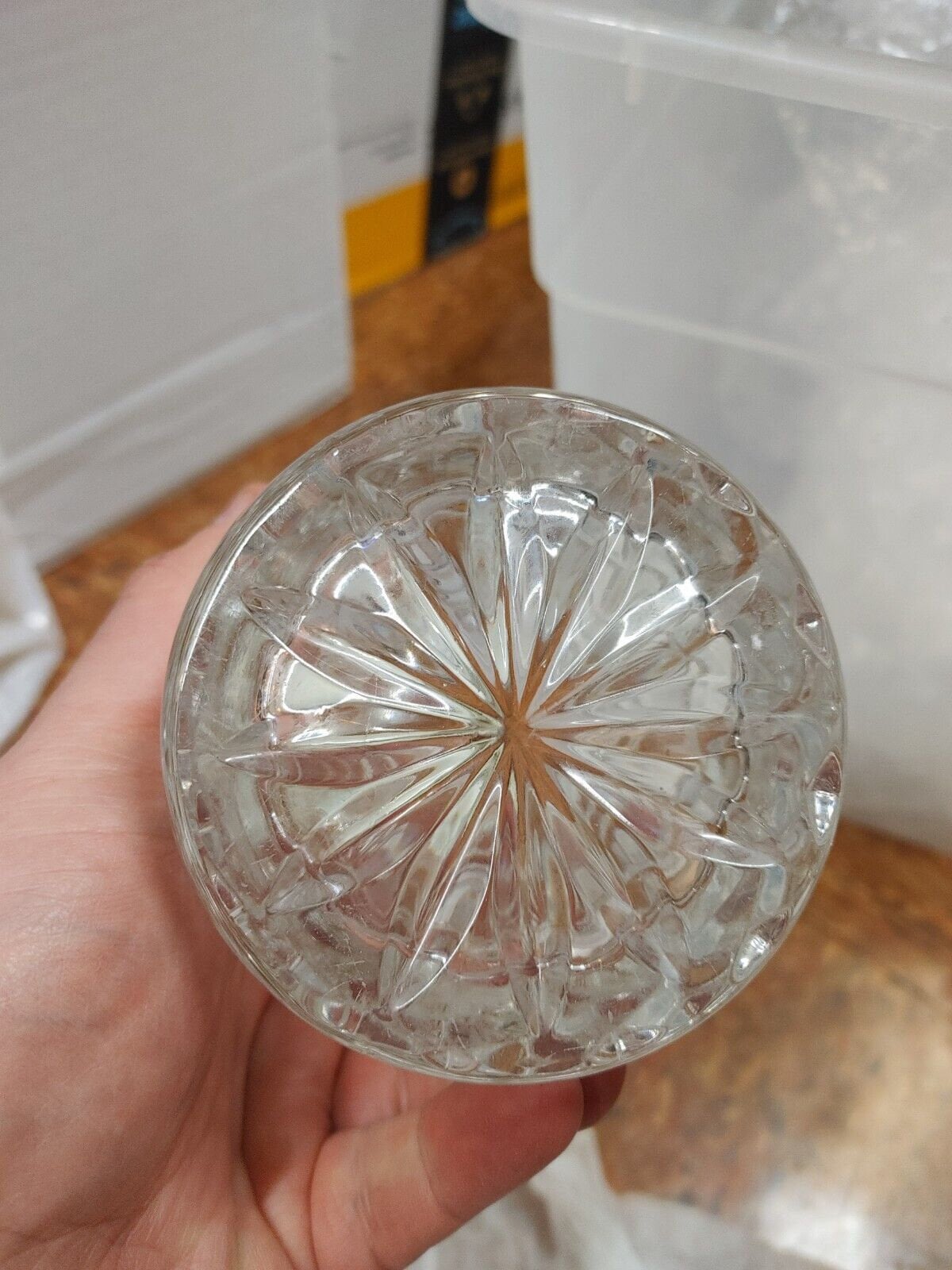 Vintage Cherrywood Gorham Crystal Cut Candy Dish With Lid Etsy