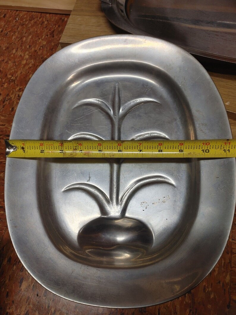 WILTON ARMETALE Footed Meat Serving Tray Platter Tree & Well Etsy