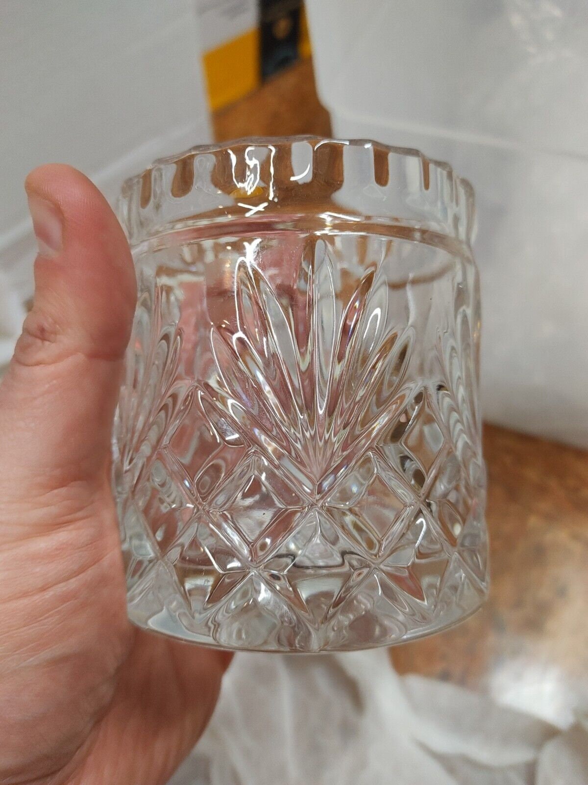 Vintage Cherrywood Gorham Crystal Cut Candy Dish With Lid Etsy