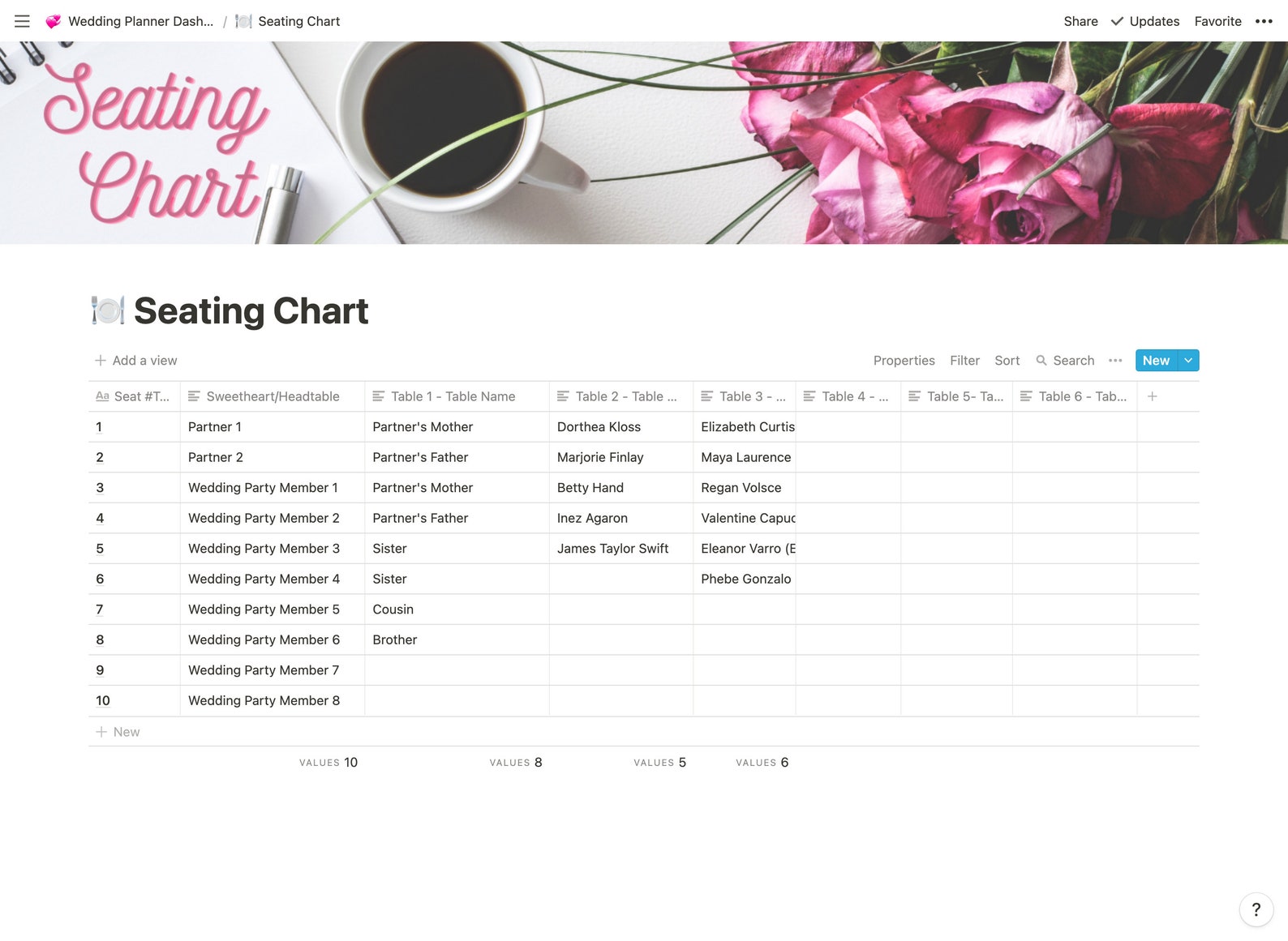 Wedding Planning Notion Template Etsy France