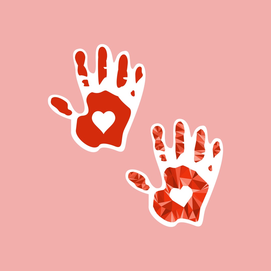 Sticker Handprint Crystal - Etsy