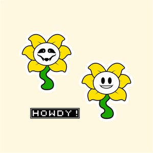 Undertale: Flowey Sticker for Sale by kotabird