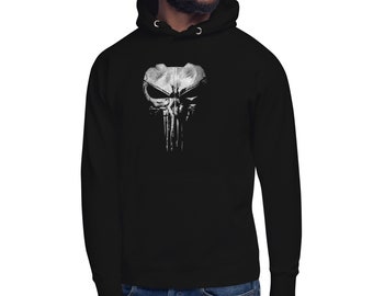 Sweat à capuche graphique Punisher Skull : mélange de coton doux