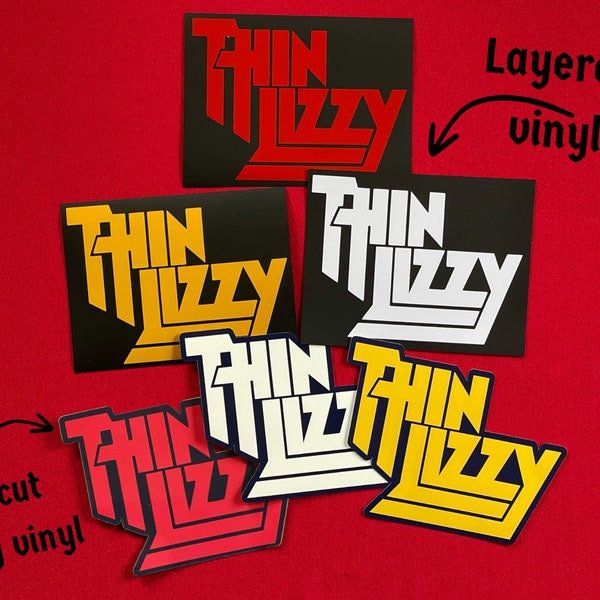 Thin Lizzy Sticker | Heavy Metal Sticker | Waterproof Layered Vinyl Sticker | Die Cut Glossy Vinyl Decal