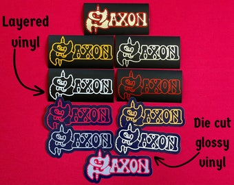 Saxon Sticker | Heavy Metal Sticker | Layered Vinyl Waterproof Sticker | Die Cut Glossy Vinyl Decal