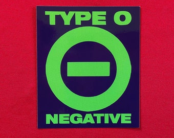 Type O Negative Sticker | Heavy Metal Sticker | Die Cut Glossy Vinyl Decal