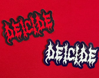 Deicide Sticker | Heavy Metal Sticker | Waterproof Layered Vinyl Sticker | Die Cut Glossy Vinyl Decal | Death Metal Sticker