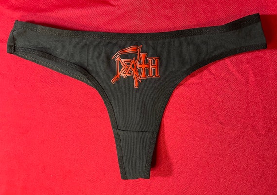 Scream Bloody Gore Thong Panties Girls Heavy Metal Lingerie Heavy Metal  Panties Thong Underwear Death Metal Panties 
