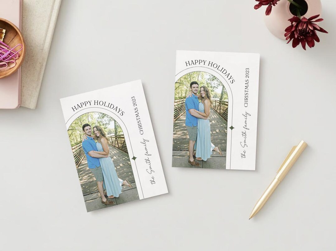 Holiday Card Template Etsy