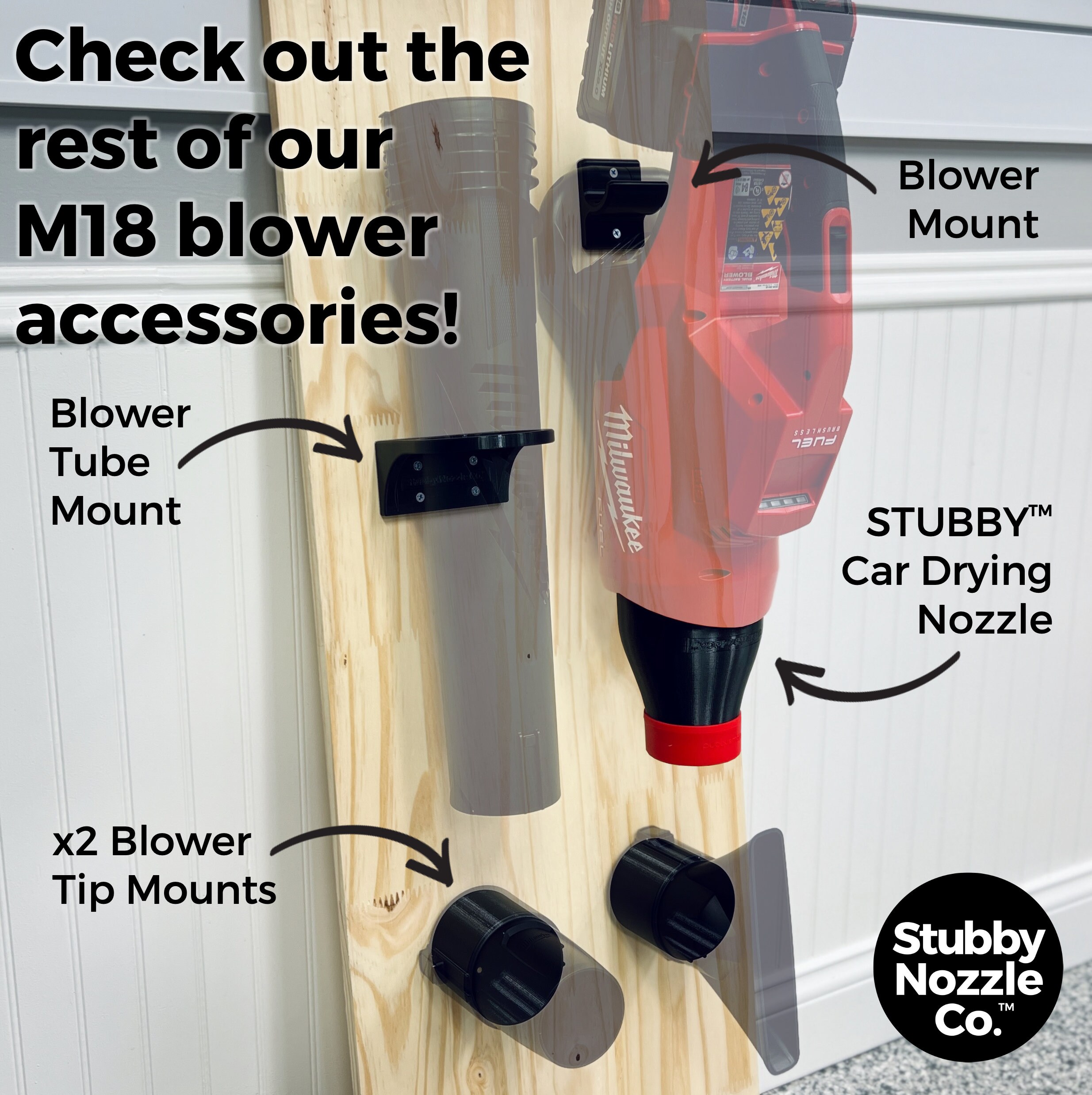 Stubby Nozzle Co. STUBBY™ Car Drying Nozzle for Milwaukee M18 FUEL