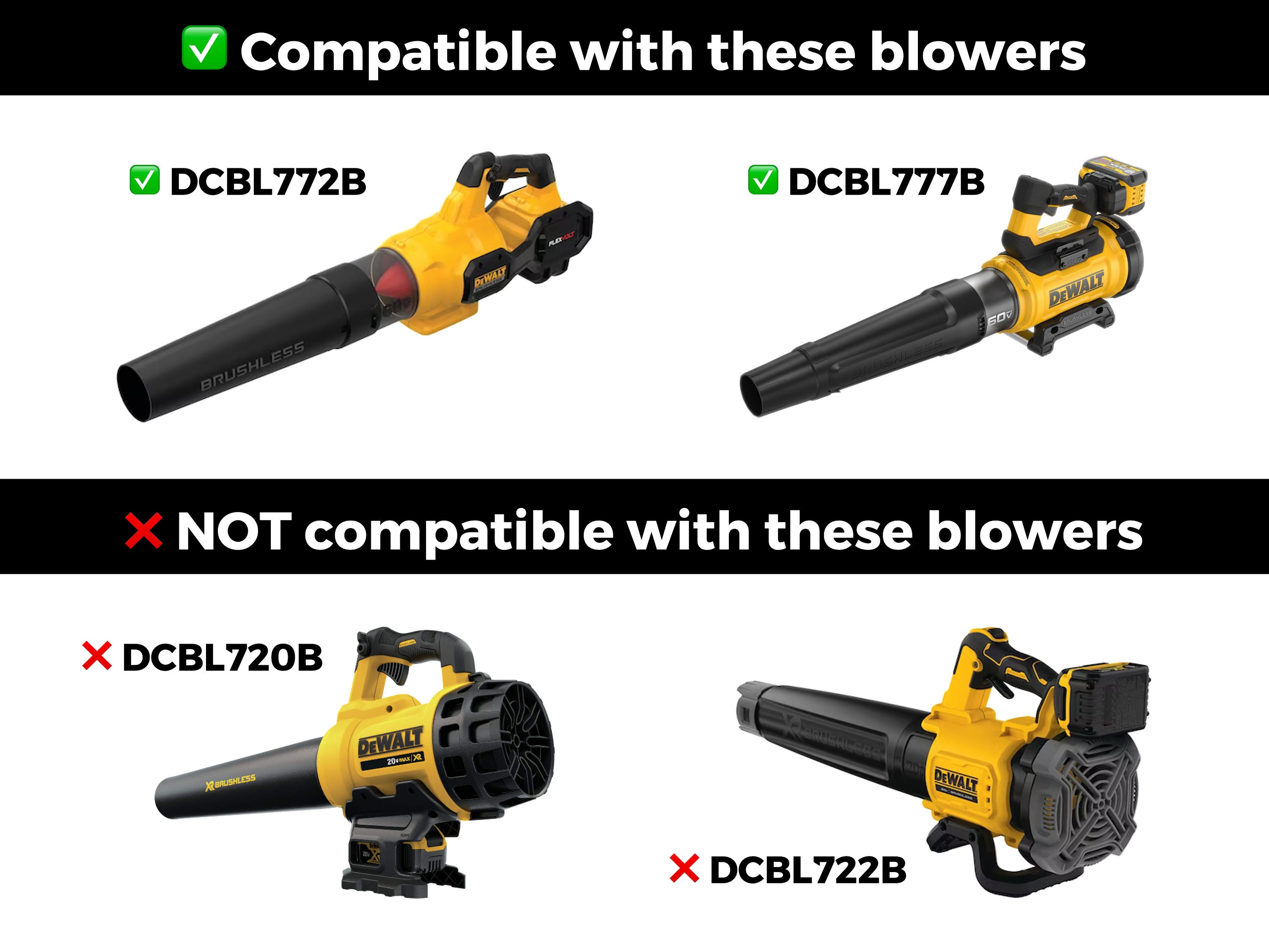 Stubby Nozzle Co. STUBBY Car Drying Nozzle DEWALT 60V Max Leaf