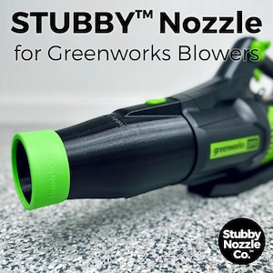 Stubby Nozzle Co. STUBBY® Car Drying Nozzle for Greenworks 730, 700, 610, 585, 550, 515, & 500 CFM Leaf Blowers
