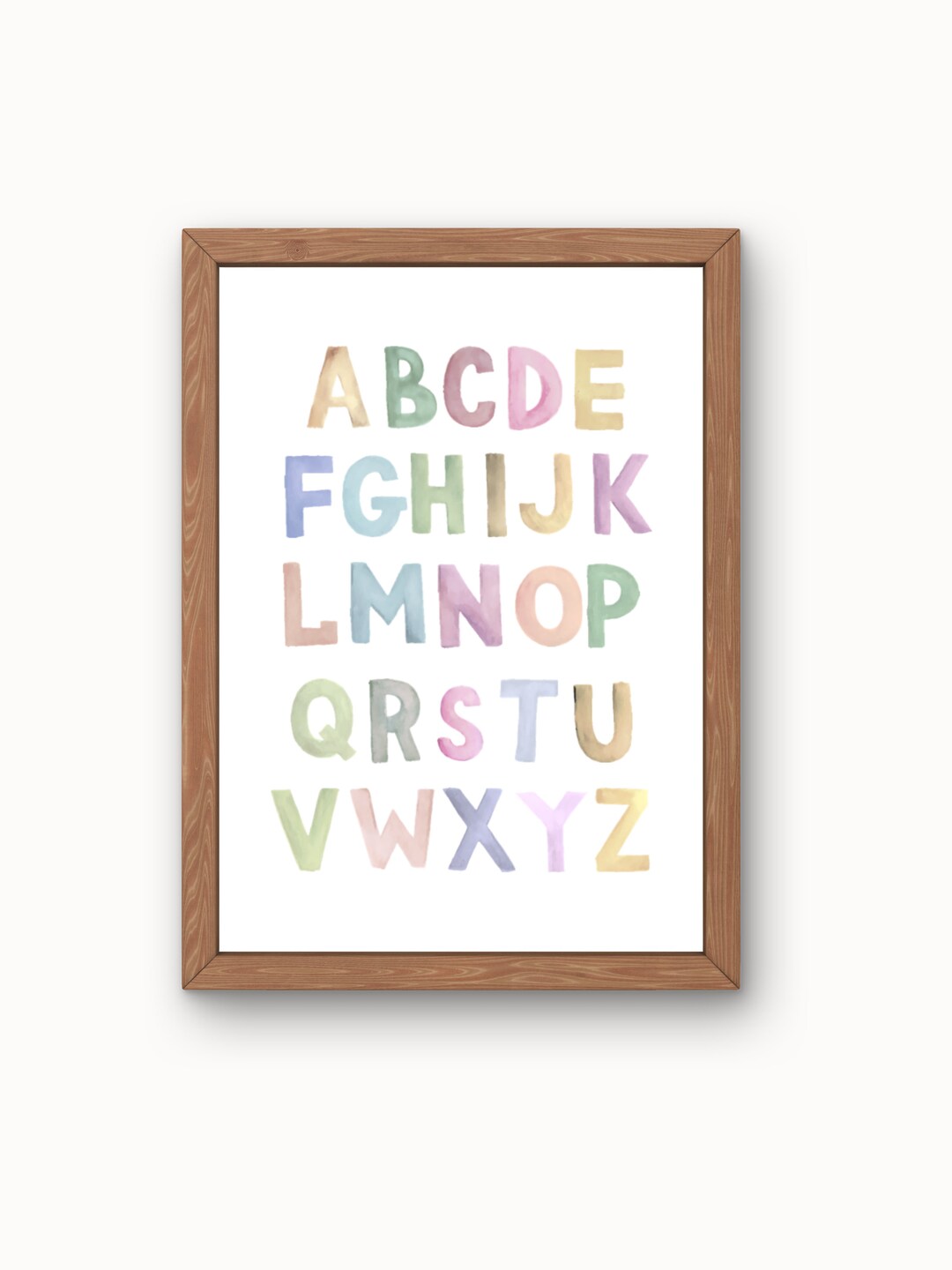 ABC Printable Alphabet Wall Art Printable Wall Art Watercolor Wall Art