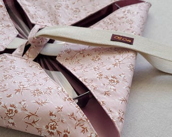Sac à tarte en coton enduit imperméable pour le transport de plat à tarte ou cake maison
