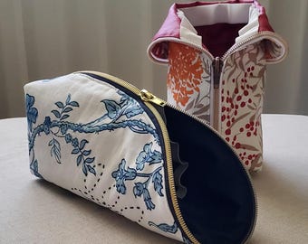 Trousse à ouverture totale pour affaires de toilette, trousse à maquillage
