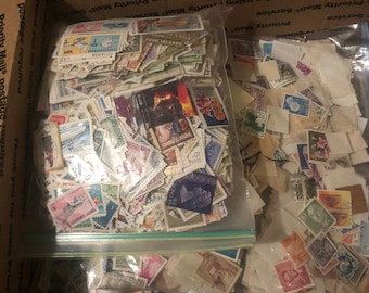 Beautiful Worldwide Stamp collection Lots in 50+ Stamps-OFF Paper/Packets-mint/Used++